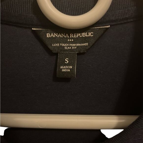 Banana Republic Blue and White Polo Shirt Classic Design - Picture 3 of 4